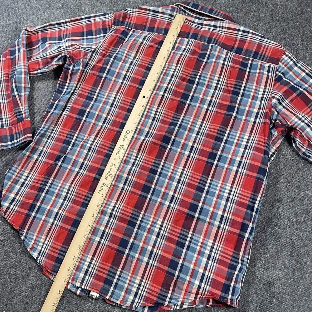 Vintage Polo Ralph Lauren Plaid Work Shirt Long Sleeve Button up Mens XL
